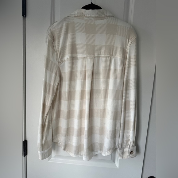 C&C California beige and white Checkered Shirt NWT - Picture 5 of 6